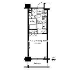 パークアクシス浜松町 703 間取り図