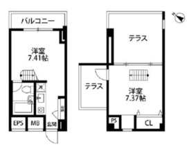 メゾン・ド・ヴィレ麻布台 1402 間取り図