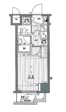 グランド・ガーラ麻布十番 4階 間取り図