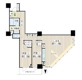 ラグナタワー 18階 間取り図