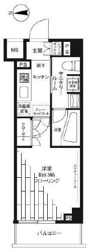 ステージグランデ大森アジールコート 7階 間取り図