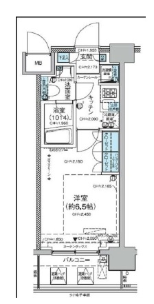 レジディア蒲田5 1103 間取り図