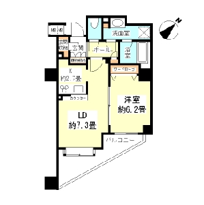 渋谷神山町レジデンス 14F1 間取り図