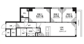 フォルトゥナ元麻布 201 間取り図