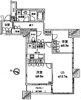ザ・湾岸タワーレックスガーデン 3階 間取り図