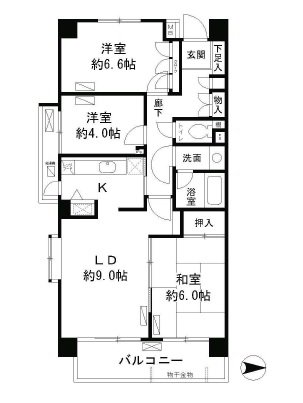 レジデンスシャルマン林試の森 101 間取り図