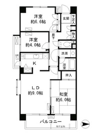 レジデンスシャルマン林試の森 101 間取り図