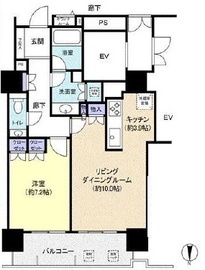 コスモポリス品川 7階 間取り図