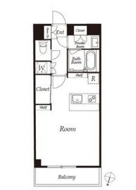 カスタリア代々木上原 205 間取り図