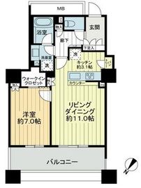 ブリリア有明スカイタワー 8階 間取り図