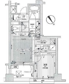 ライオンズタワー五反田 15階 間取り図