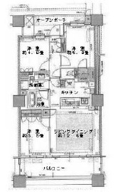 ブリリア有明スカイタワー 13階 間取り図