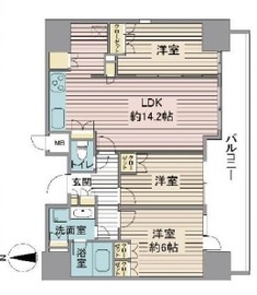 プレサンスロジェ千代田東神田 3階 間取り図