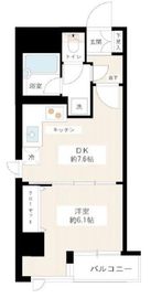 カスタリア新宿御苑 1206 間取り図