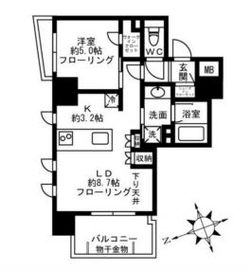 プレミスト四谷ソシアコート 5階 間取り図