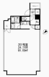 デュープレックス銀座タワー8/14 201 間取り図