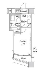 ファーストリアルタワー新宿 1506 間取り図