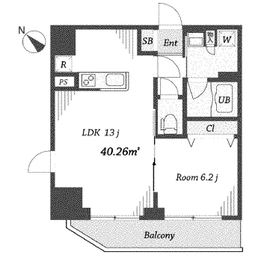 ダイヤモンドタワー西小山 905 間取り図