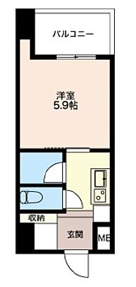 エスティメゾン五反田 402 間取り図