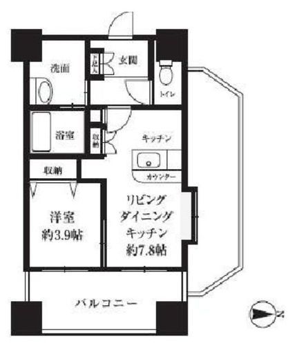 HF西新宿レジデンスウエスト 1202 間取り図