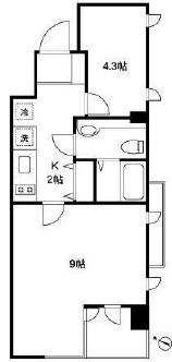アビターレ霞町 302 間取り図
