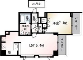 蒼映パーク原宿 201 間取り図