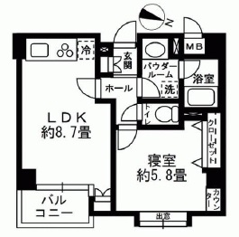 スカーラ広尾ステーションプラザ 2階 間取り図