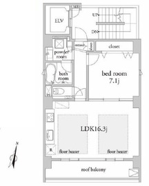 アーベイン赤坂 7F1 間取り図