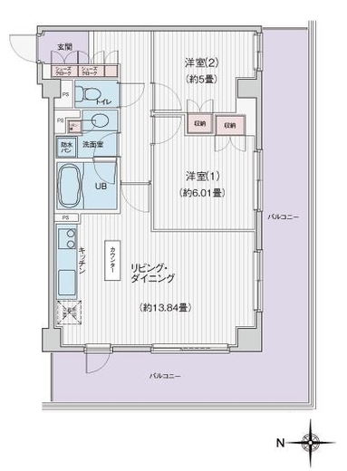 ブライトイースト芝浦 503 間取り図