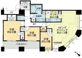 芝浦アイランド ケープタワー 11階 間取り図