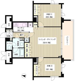 アゼリアテラス新宿 9階 間取り図