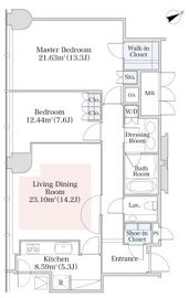 プラティーヌ西新宿 803 間取り図