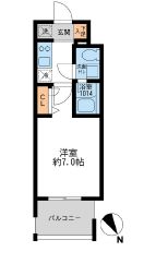 アーデン門前仲町 408 間取り図