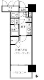 フォンテーヌ芝浦 707 間取り図