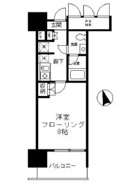 フォンテーヌ芝浦 709 間取り図