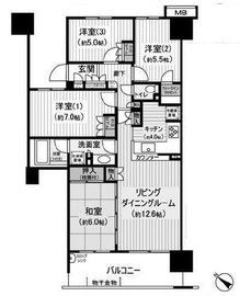 スターコート豊洲 14階 間取り図
