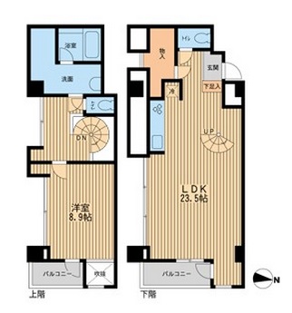 アムス四谷三丁目 1302 間取り図