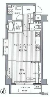 メゾンカルム西新宿 201 間取り図