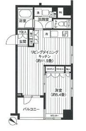 ドゥーエ日本橋浜町 804 間取り図