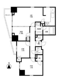 グランスイート四谷プレシア 4階 間取り図