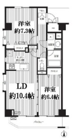 グランハイツ東新宿 401 間取り図