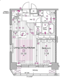 ガーラ・プレシャス渋谷六本木通り 12階 間取り図