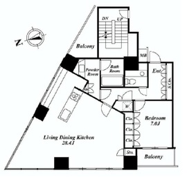 グランドメゾン西麻布 4階 間取り図