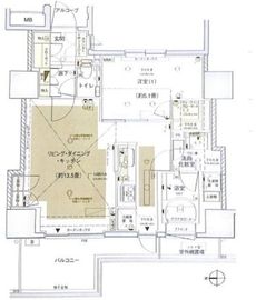 イトーピア東京リバーサイドテラス 13階 間取り図