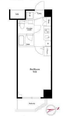 ログ都庁前 2階 間取り図