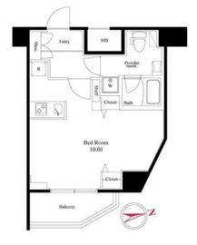 ログ都庁前 1階 間取り図