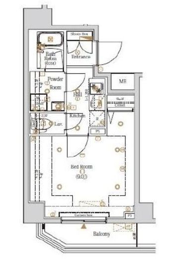 ログ都庁前 2階 間取り図