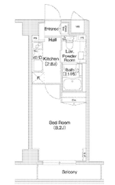 コンフォリア西新宿 1103 間取り図