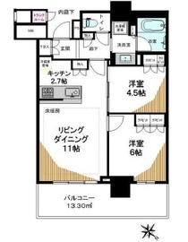 ブリリア有明シティタワー 29階 間取り図