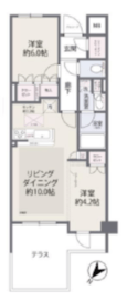 オーベル目黒 1階 間取り図